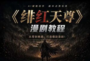 绯红天尊AI漫剧系统教程｜从零入门到精通，工具运用+剧本创作+爆款逻辑+提示词素材+镜头剪辑，全套爆款漫剧落地实战课-菠萝头