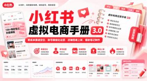 小红书虚拟电商手册3.0，零成本赛道定位、账号精细化运营、店铺搭建上架、爆款笔记制作-菠萝头