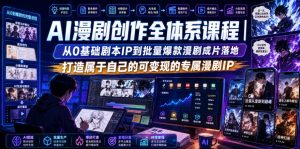 AI漫剧创作全体系课程｜从0基础剧本IP到批量爆款漫剧成片落地，打造属于自己的可变现的专属漫剧IP-菠萝头